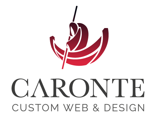 Logotipo de Caronte web Studio. Custom web & design.